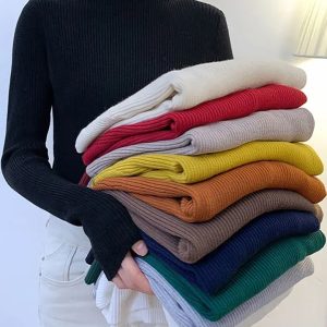 Suéter de Gola Alta para Mulheres